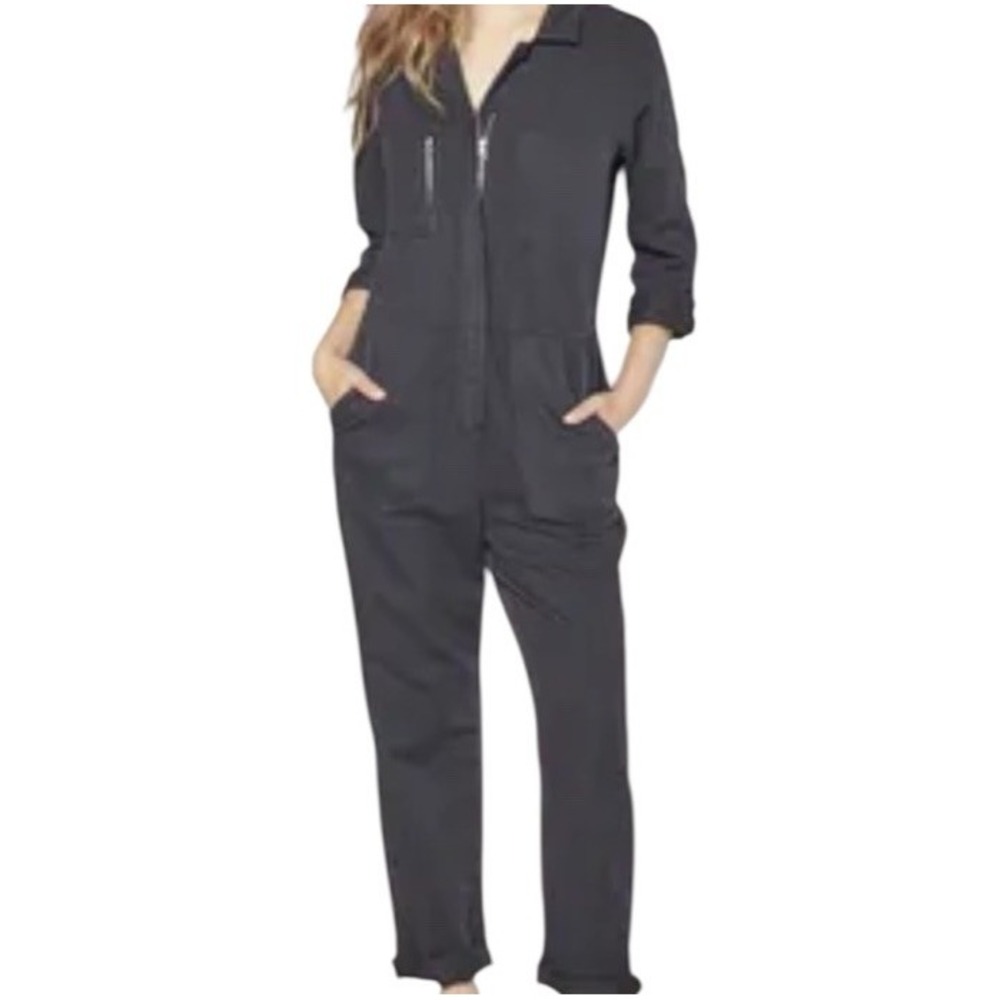 Outerknown Station Jumpsuit  Long Sleeve Cotton Linen Utility Coveralls M